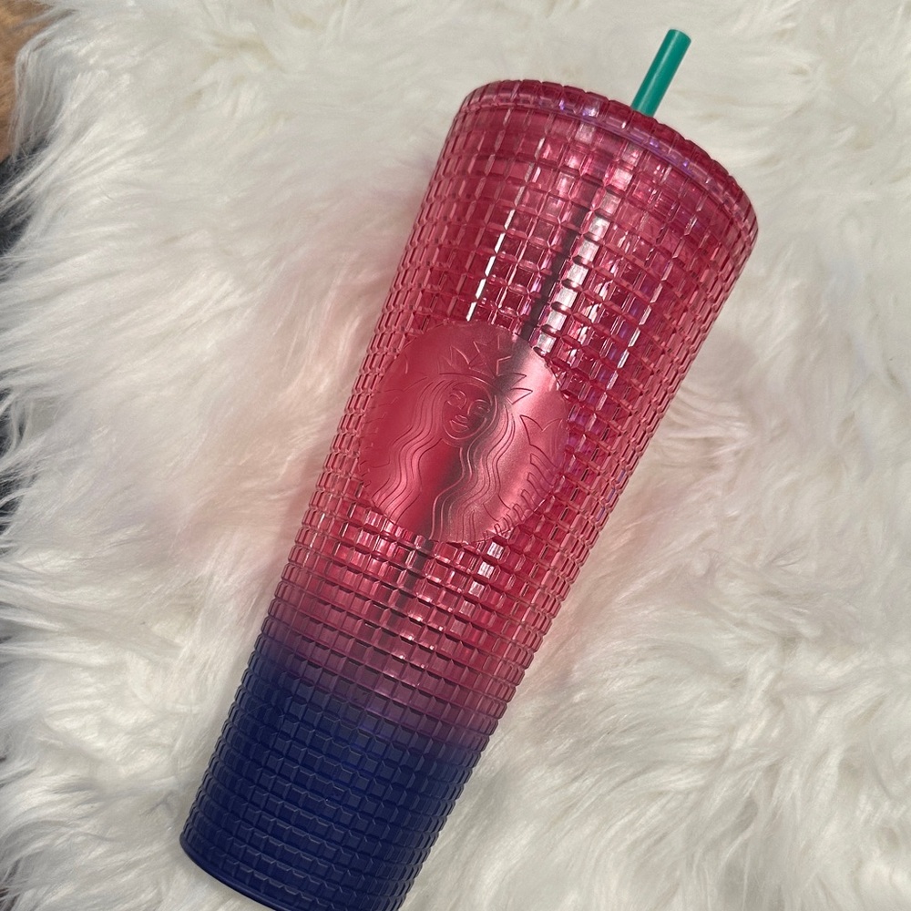 Starbucks Pink and Navy Gradient Tumbler